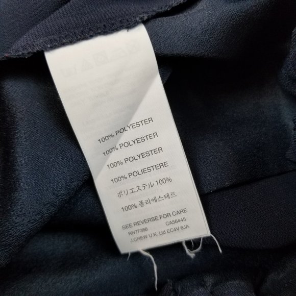 J.Crew Navy Blue Comfort Elastic Waist Paper Bag Shorts w\ Front Pockets sz 4 - Picture 8 of 8